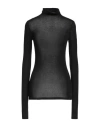 Ottod'ame Woman Turtleneck Black Size 12 Viscose, Elastane