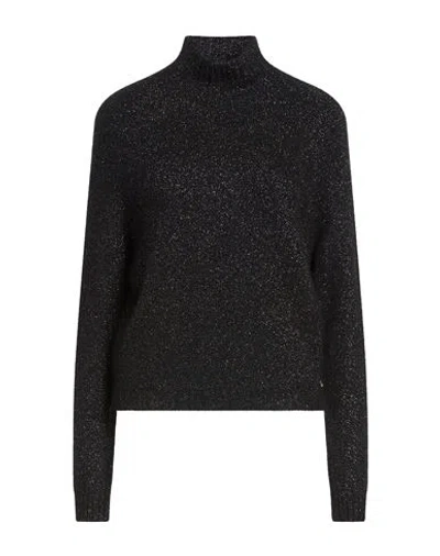 Ottod'ame Woman Turtleneck Black Size 6 Polyamide, Acrylic, Polyester, Wool, Alpaca Wool