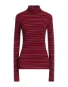 Ottod'ame Woman Turtleneck Burgundy Size 4 Viscose, Elastane