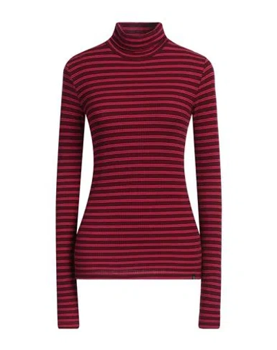 Ottod'ame Woman Turtleneck Burgundy Size 4 Viscose, Elastane
