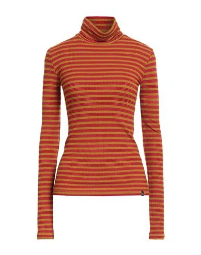 Ottod'ame Woman Turtleneck Camel Size 6 Viscose, Elastane
