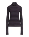 Ottod'ame Woman Turtleneck Dark Brown Size 12 Viscose, Elastane