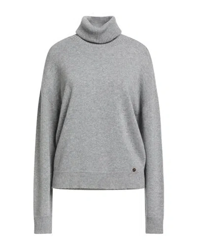 Ottod'ame Woman Turtleneck Grey Size M Merino Wool, Viscose, Polyamide, Cashmere
