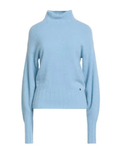 Ottod'ame Woman Turtleneck Light Blue Size 10 Polyamide, Acrylic, Wool, Alpaca Wool, Elastane