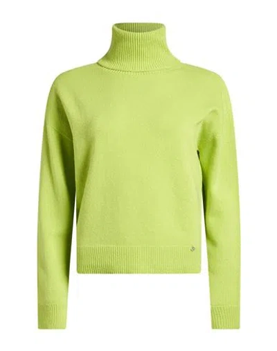Ottod'ame Woman Turtleneck Lime Green Size 10 Viscose, Polyamide, Wool, Cashmere