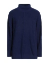 Ottod'ame Woman Turtleneck Navy Size 8 Virgin Wool, Acrylic In Blue