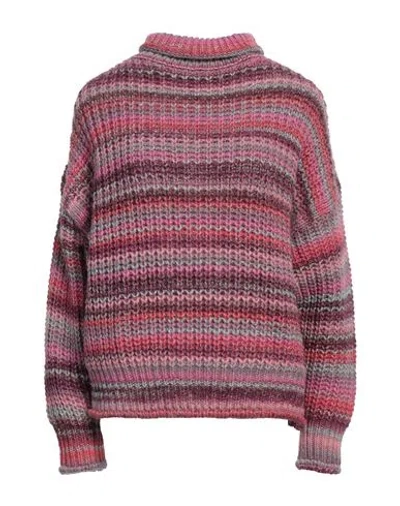 Ottod'ame Woman Turtleneck Pink Size 8 Acrylic, Wool, Polyester