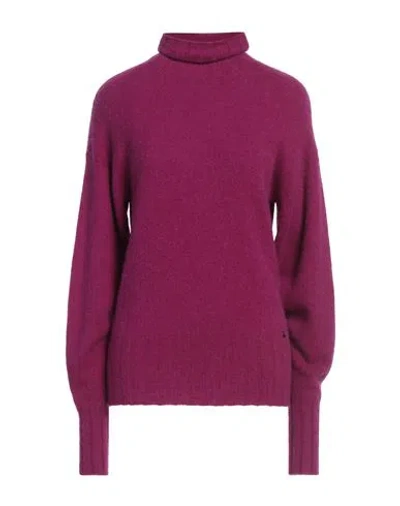 Ottod'ame Woman Turtleneck Purple Size 10 Polyamide, Acrylic, Wool, Alpaca Wool, Elastane