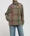 Ottod'ame Wool Blend Tartan Jacket In Multi Color In Multi