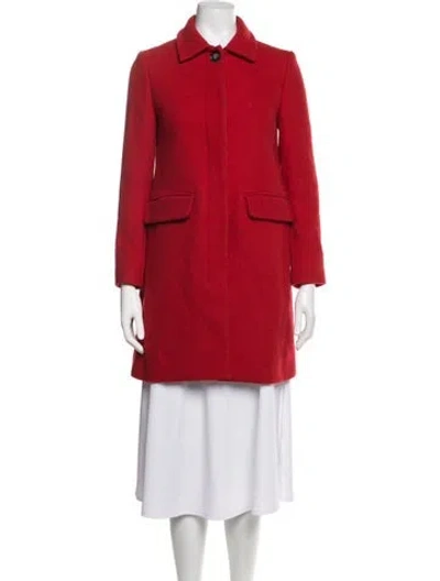 Pre-owned Ottod'ame Wool Coat In Red