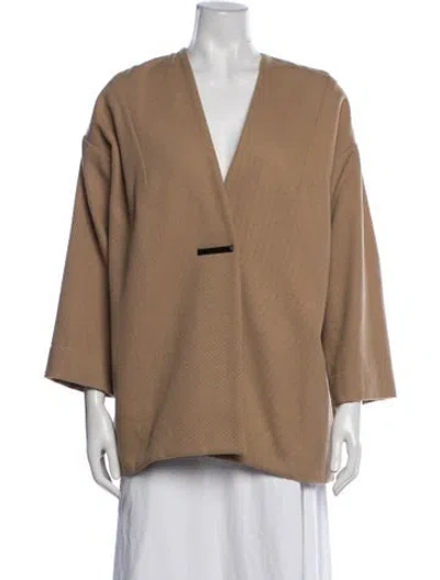 Pre-owned Ottod'ame Wool Jacket In Brown