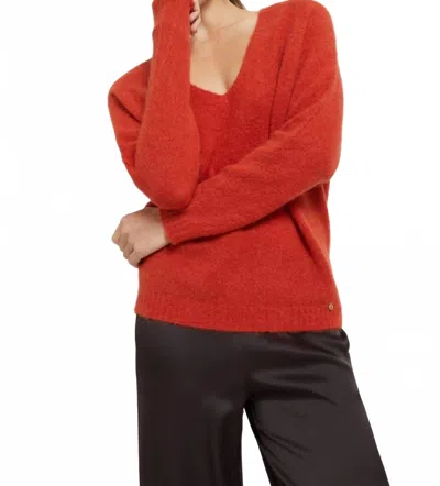 Ottod'ame Wool Sweater In Aragosta In Red