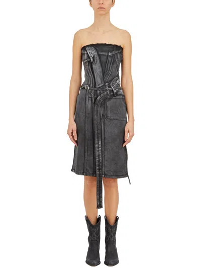 Ottolinger Abito A Tubino In Denim In Gray