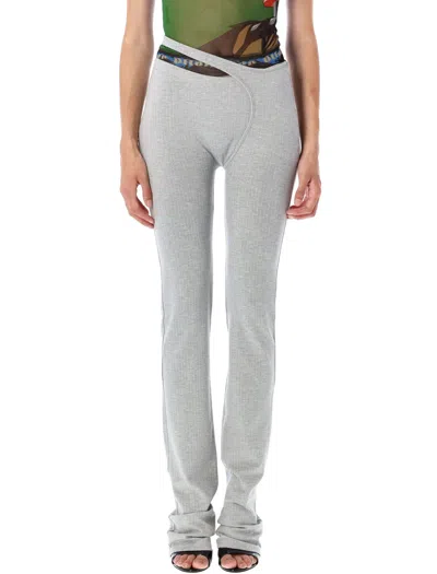 Ottolinger Ada Mini Leggings - Slim Fit With Wrap Design In Gray