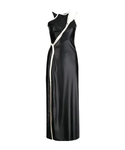 Ottolinger Asymmetric Halterneck Dress In Black