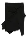 Ottolinger Black Drape Pencil Miniskirt