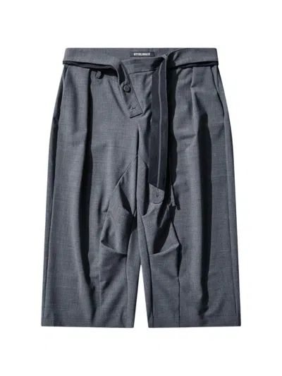 Ottolinger Asymmetric Strapped Shorts In Gray
