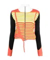 Ottolinger Asymmetric Stripe-pattern Cardigan In Multi