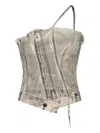 Ottolinger Asymmetrical Frayed-edge Top In Multi