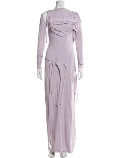 Pre-owned Ottolinger Asymmetrical Long Dress In Purple