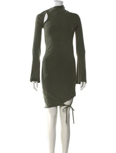 Pre-owned Ottolinger Asymmetrical Mini Dress In Green