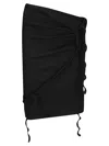 Ottolinger Asymmetrical Ribbed Mini Skirt With Ruffle Detail In Multi