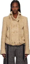 Ottolinger High Collar Jacket In Beige
