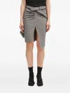 Ottolinger Belted Check-print Skirt In Gray