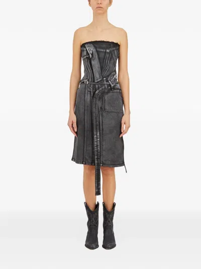 Ottolinger Belted Tube Midi Dress In Black