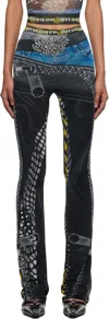 Ottolinger Womens Polka Dot Zip Print Polka-dot Flared Stretch-woven Leggings In Multi