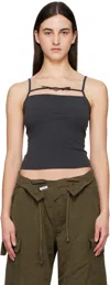 Ottolinger Black Charmed Tank Top In Black