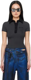 Ottolinger Deconstructed Polo Shirt In Black