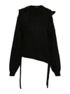 Ottolinger Deconstructed Cotton Hoodie In Negro