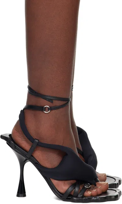 Ottolinger Flower High Heel Sandals In Black