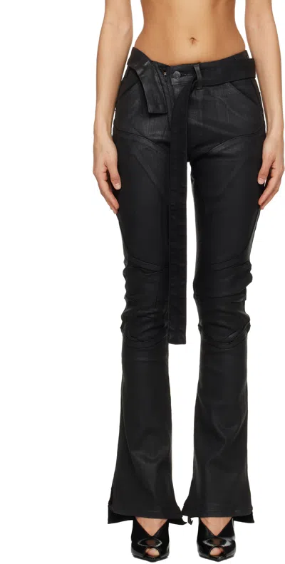 Ottolinger Black Glazed Mulitline Jeans
