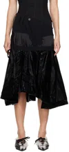 Ottolinger Black Layered Balloon Midi Skirt In Black