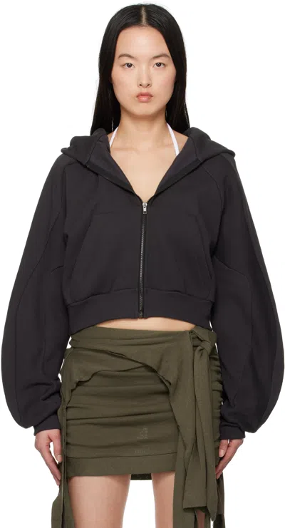 Ottolinger Black Multiline Zip Hoodie