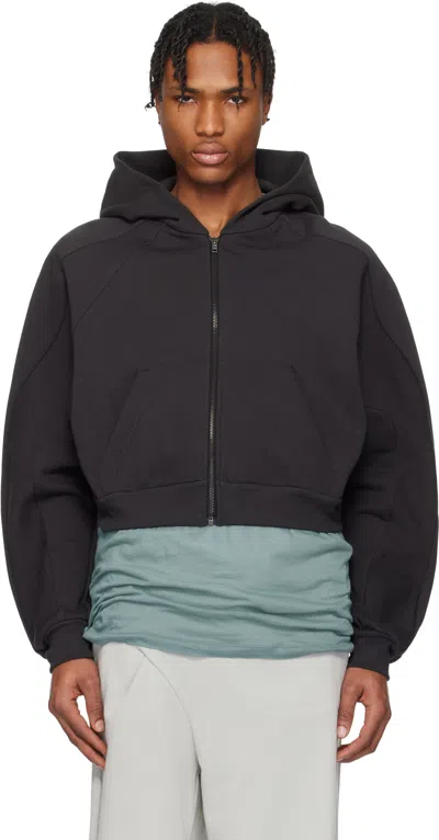 Ottolinger Black Multiline Zip Hoodie