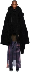 OTTOLINGER BLACK WRAP TEDDY SHORT JACKET