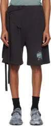 Ottolinger Black Wrap Track Shorts In Black