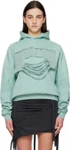 Ottolinger Blue Distressed Multiline Hoodie In Blue