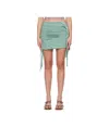 Ottolinger Drape Mini Skirt In Green