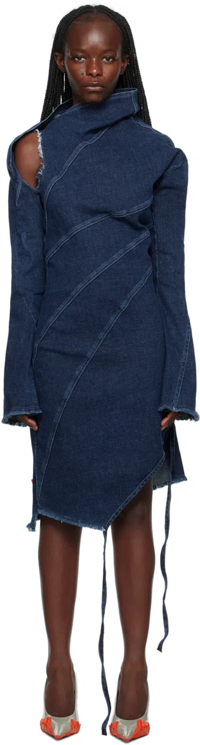 Ottolinger Blue Twisted Denim Minidress