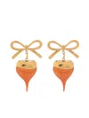 Ottolinger Bow Heart Earrings In Gold