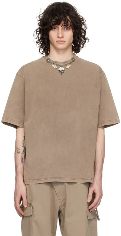 Ottolinger Brown Charm T-shirt In Light Brown