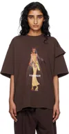 Ottolinger ブラウン Deconstructed ボクシー Tシャツ In Brown