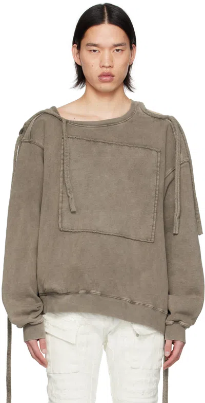 Ottolinger Brown Deconstructed Cut-out Hoodie In Light Brown