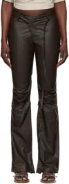 Ottolinger Brown Deconstructed Flared Pants In Brown