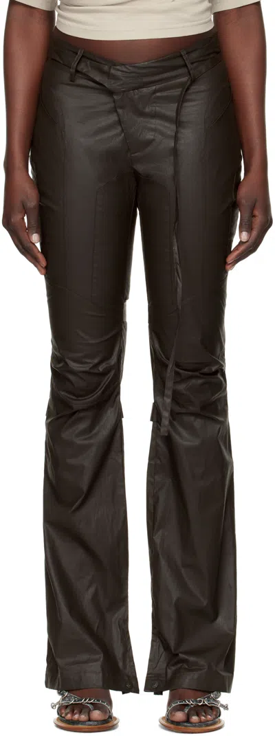Ottolinger Brown Deconstructed Flared Pants