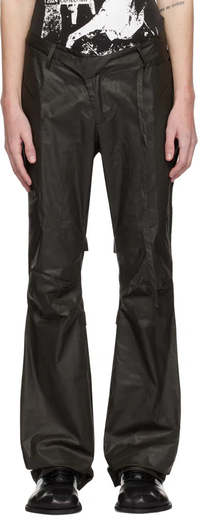 Ottolinger Brown Deconstructed Flared Trousers